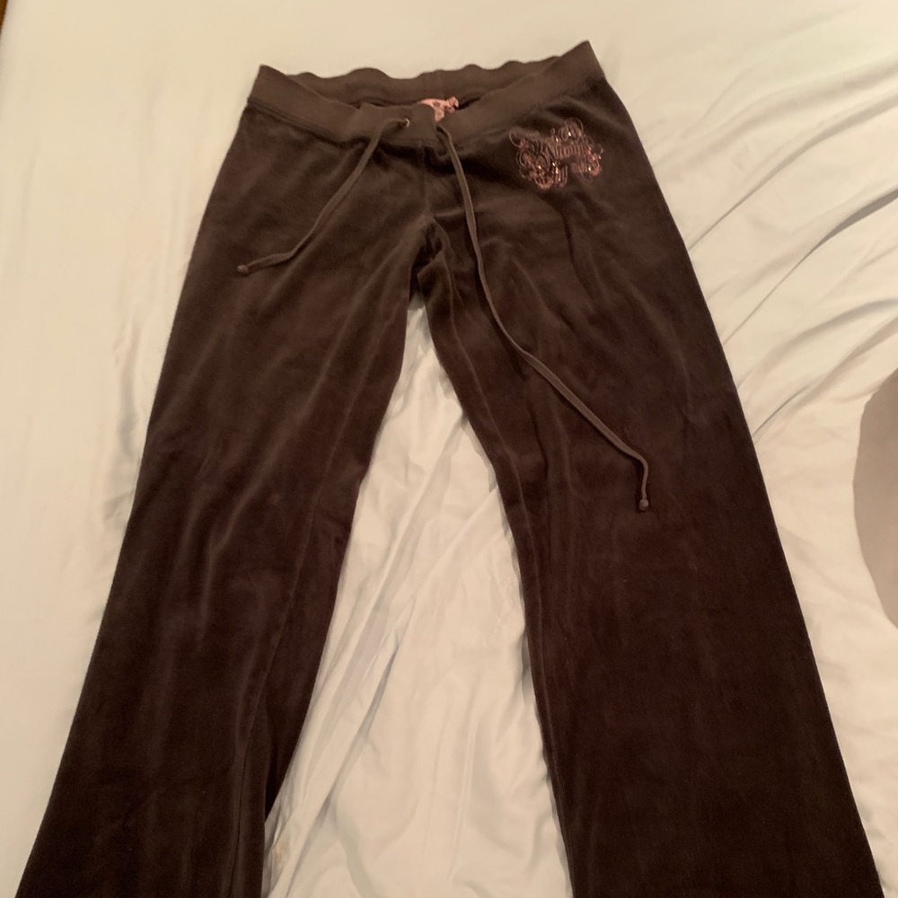 Juicy Couture Brown Velour Track Pants
